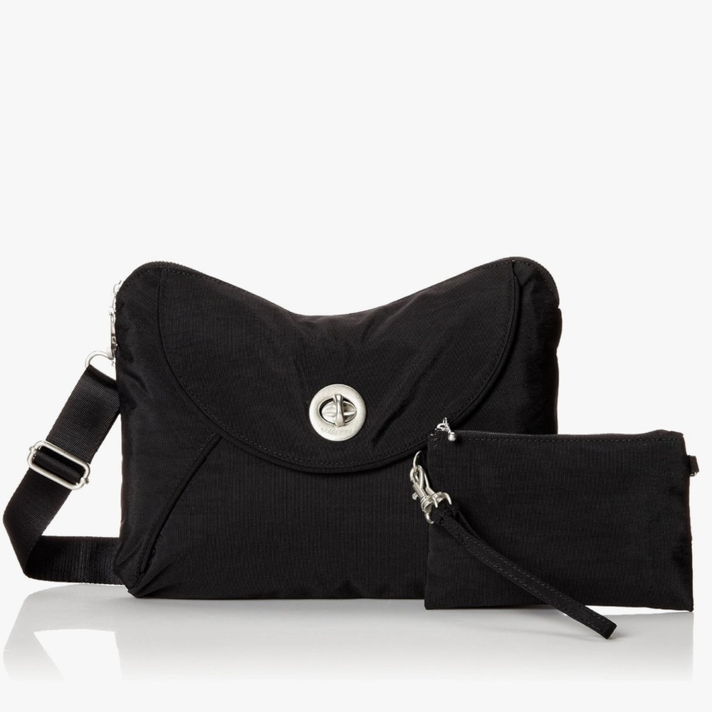 Baggallini Crossbody | Multiple Compartments,  Detachable Strap, Turnlock